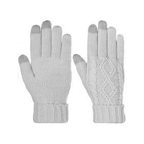 Simplicity Womens Winter 3 Finger Touchscreen Sensitive Double Layered Warm Knit Gloves Pack of 2